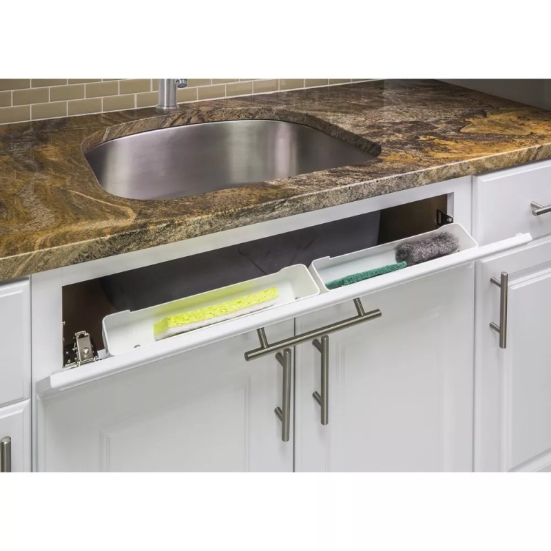 Hardware Resources White 11" Kitchen Sink Cabinet Front Tip Tilt