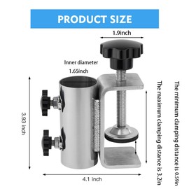 DIANGUOLUZHE Heavy Duty Upgraded Stainless Steel Umbrella Clamp、Outdoor Umbrella Holder,Parasol Holder,Patio Umbrella Stand Clip,Attaches to Post Railing,BenchesCourtyard Balcony