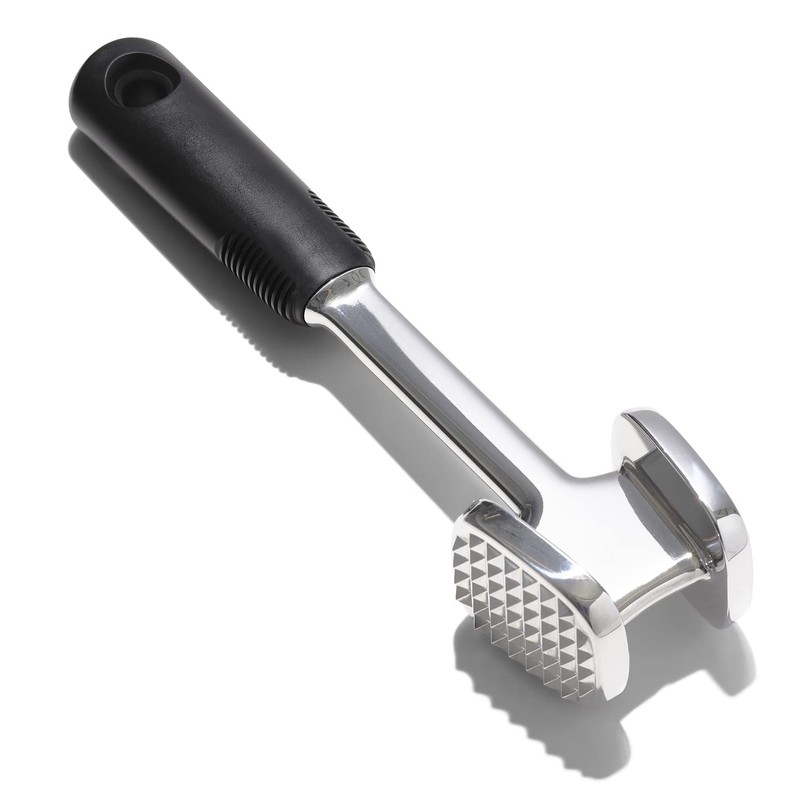 OXO Double Sided Meat Tenderizer with Soft Non-Slip Handle, Black