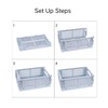 Mavolus 2 Pack Plastic Storage Collapsible Crate Organizer Basket Bin
