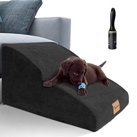 Topmart High Density Extended Foam Dog Ramp&Steps 2 Tiers,11.8" High,Non-Slip Dog Stairs,Soft Foam Dog Ladder,Best for Dogs Injured,Older Cats,Pets with Joint Pain