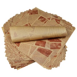 AWCIGG 200 Sheets Deli Paper Sheets, 30 x 30 cm, Butterbread Paper, Brown, Environmentally Friendly Baking Paper, Burger Paper, Bread Paper, Greaseproof Wrap Paper