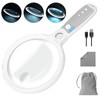 Large Magnifying Glass with 37 LED Light, 10X 20X 45X