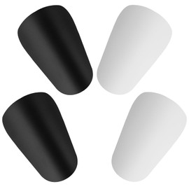 LgowithU Pack of 4 Mini Shin Pads, Football, Shockproof Anti-Collision Leg Guards, Sports/Football Shin Pads, Football Protection Accessories for Men, Women, Children & Girls (Black + White)