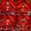 20ftx20ft Red Backdrop Ceiling Drapes,4Panels 20ft Height Wrinkle Free Tent
