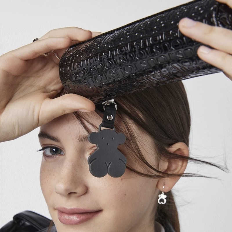 TOUS Lindsay Tiara Pencil Case Black, black/black, Utility