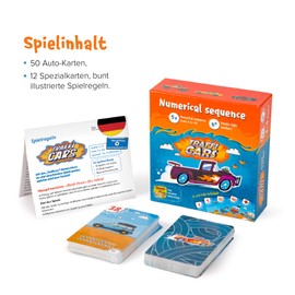 The Brainy Band Trafficars Educational Game for Children, Cars and Number Rows, Counting, Calculation, Card Game, Number Rows, Maths, Math Game for Students from 6 Years