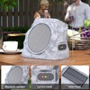 2 Pack Solar Rock Speakers Outdoor Waterproof Patio with Lights