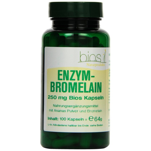 Bios Enzym-Bromelain 250 mg, 100 Kapseln, 1er Pack (1 x