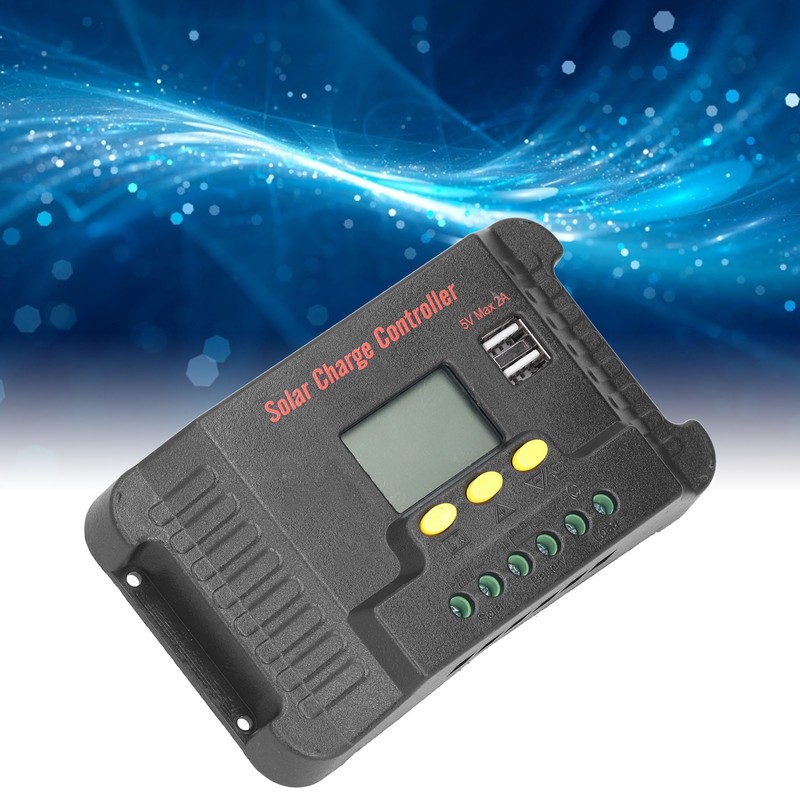 Solar Controller LCD Display with USB Mobile Phone Charging 12/24V