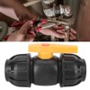 PE Plastic 50mm Diameter Ball Valve Connector Water Pipe Fitting