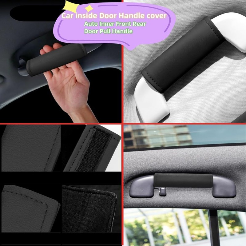 Leather Inside The car Door Handle Cover, Universal Interior car