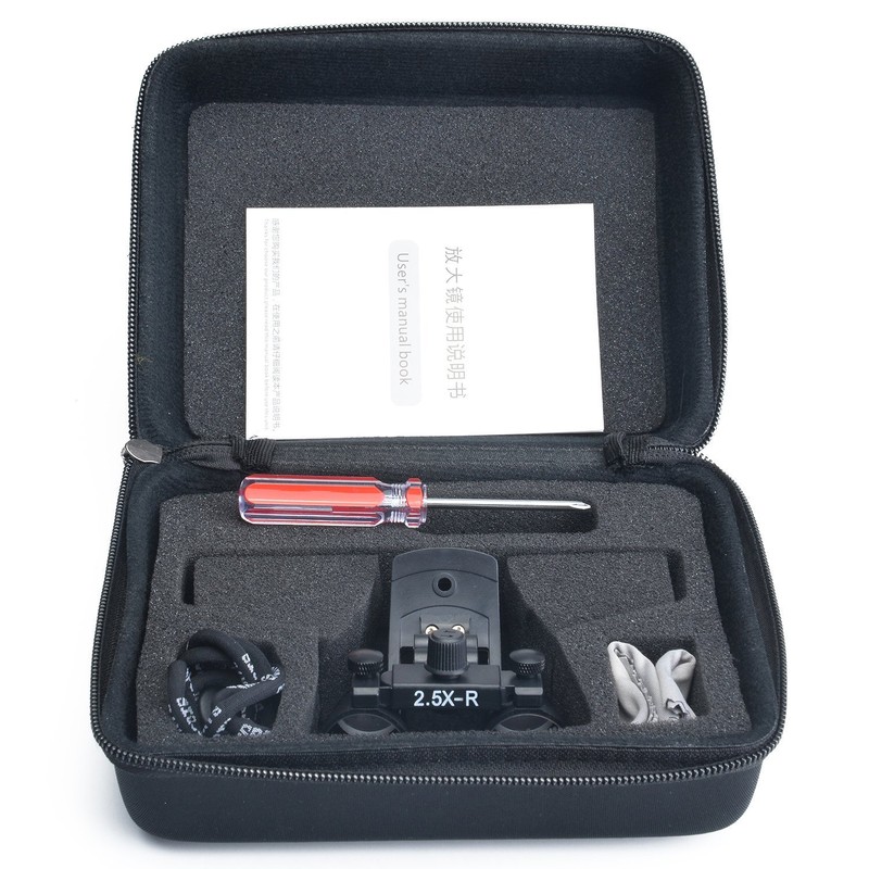 EUSTOMA Clip-on Magnifier Mini Binocular Magnifier for Glasses/Goggles Lightweight Plastic