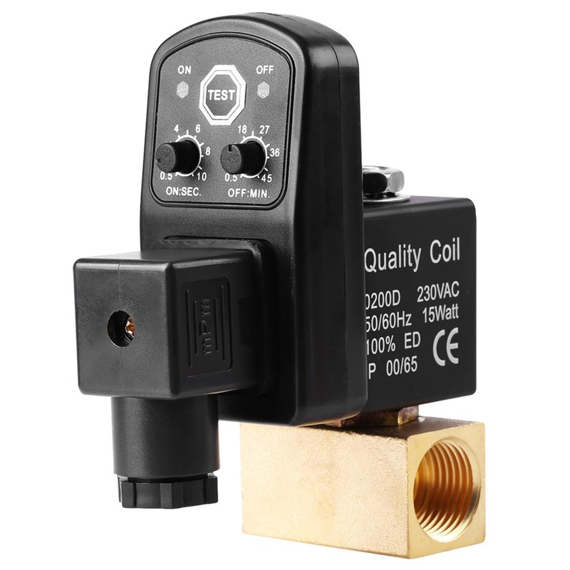 Automatic Electronic Timed Condensate Trap Drain Valve G1/2 DN15, Separate