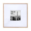 Boarding 18x18 Natural Poster Frame,8x8 Mat,Premium Metal,Tempered glass