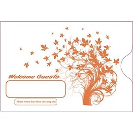 1000 Cashier Depot Keycard Envelope/Sleeve" Welcome Guests" 2-3/8" x 3-1/2" 1000 Count (Gray/Yellow)