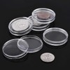 Hicarer 25mm Coin Holder Capsules Clear Round Plastic Coin Container