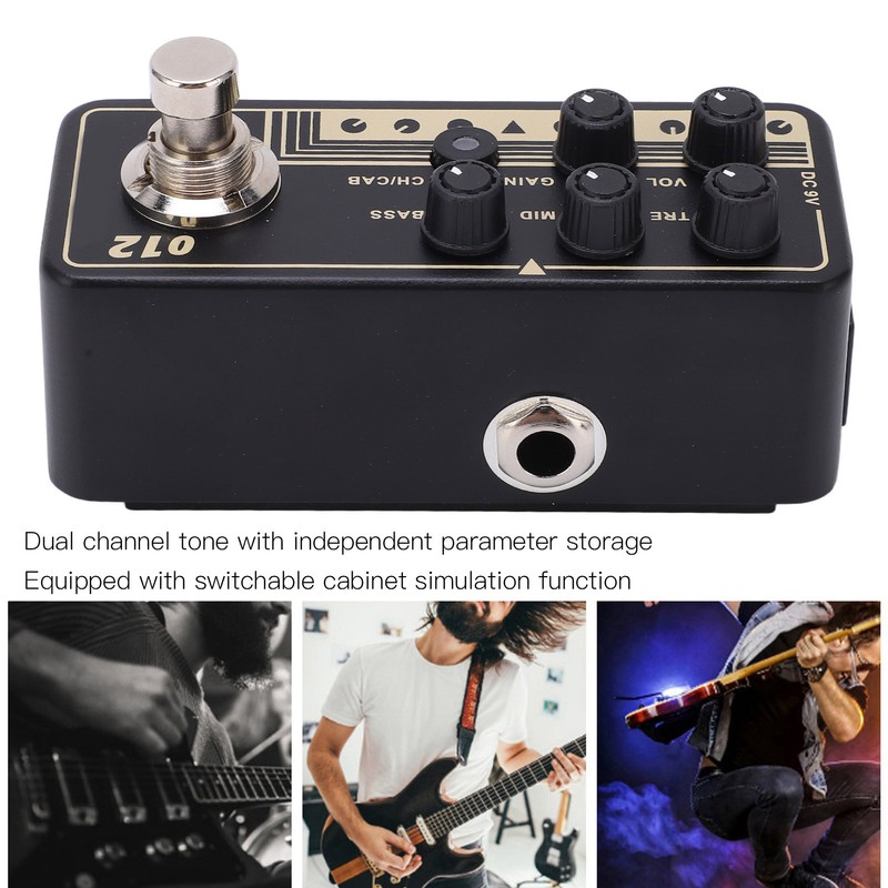 Digital Preamp Pedal Classic Rock Sound Effect Micro Preamp Effect