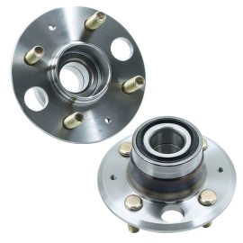 top-automall 2Pcs Wheel Hub Bearings Rear For Acura Integra Honda Civic Disc Brakes NON-ABS