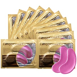 Mascarilla De Colágeno Rosa Para Ojos, 30 Pares De Parches De Cristal Para El Contorno De Ojos Para Ojos Hinchados Y Ojeras  Luce Menos Cansado Y