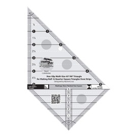 Creative Grids Multi Size Triangle 45 and 90 Degrees Quilt Ruler - CGRMS4590