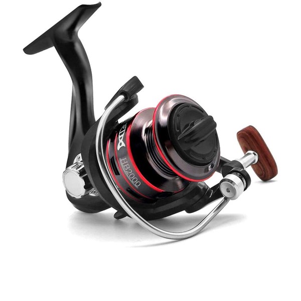 Fishing Reel, Spinning Reel, Ultralight 5.2:1 Gear Ratio, 12 Ball Bearings, 39.5LB Carbon Fiber Drag, Reversible Handle for Left and Right Retrieve, Perfect for Freshwater and Saltwater (H2000)