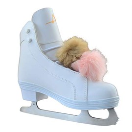 American Athletic Shoe 53808 Pom Pom Figure Skate, White