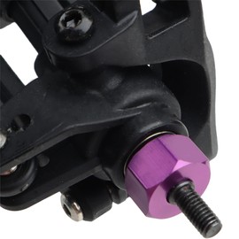 GDOOL 12mm Hex Wheel Hub Mount, Aluminum 7mm Thick with 2x10mm Stub Axle Pins for 1/10 Slash 4x4 & HQ 727 RC Cars Replacement Upgrade Parts (Purple)(Set of 4)
