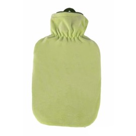 Sänger 2.0 Litre Rubber Hot Water Bottle with Classic Fleece Cover Pastel Green