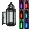 VELA LANTERNS 10.5" Metal Moroccan Decorative LED Fairy Lights Candle