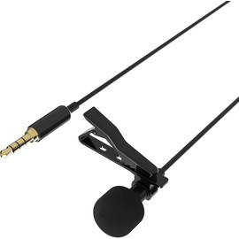 ANCLLO Lavalier Clip-on Condenser Microphone Omnidirectional for Smartphone Camera Live Steam Podcast Interview