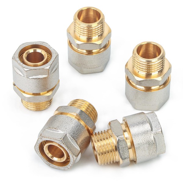 LTWFITTING Clamping Ring Screw Fitting for Aluminium Composite Pipe, Transition