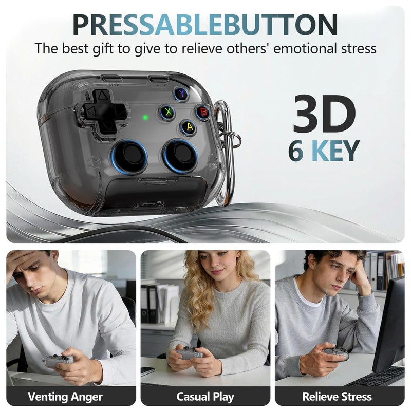 AirPods Pro 3 Case with Safety Lock Game Controller Design,