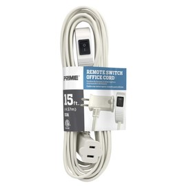 Prime Wire & Cable EC870615 16/2 SPT-2 Remote-Switch Cord, 15 Feet, White