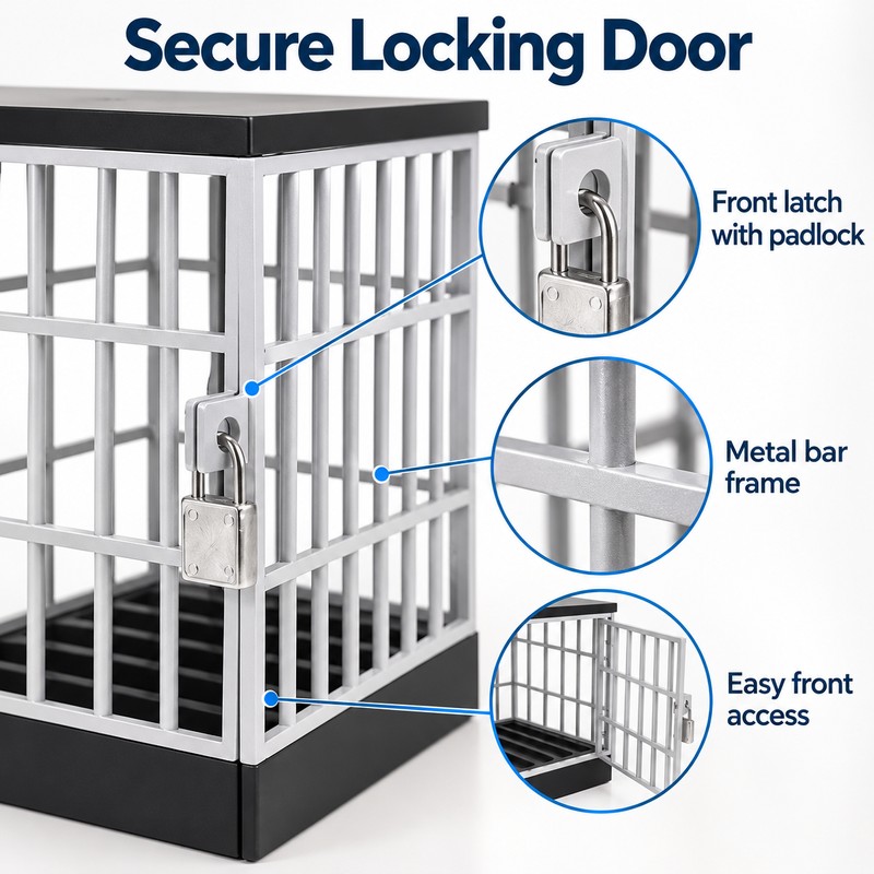 Phone Lock Box for Screen-Free Time – Plastic Locking Cage