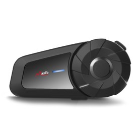 MAXTO Auriculares Bluetooth para Motocicleta,MX1 2-Riders 800M,Sistema Universal de comunicación de intercomunicación,Sonido estéreo de Alta fidelidad/IPX6 a Prueba de Agua/Control de música de