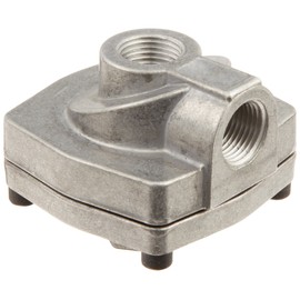 Parker 0R37B Die Cast Aluminum Quick Exhaust Valve with Nitrile Static Seal, 3/8" NPTF Inlet x 3/8" NPTF Cylinder x 3/8" NPTF Exhaust, 240 scfm Flow, 3 - 150 psi