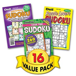 Sudoku Favorites for Teens, Adults & Seniors – 16 Pack