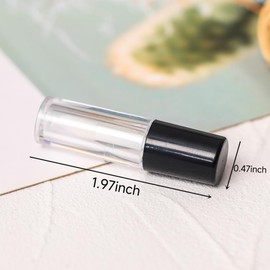 shishiruyizhong 10 Pcs Clear Mini Lip Gloss Tubes Empty,1.2ml Mini Refillable Lip Balm Bottles Empty Lip Gloss Tubes with Wand for Lipstick Samples DIY Lip Gloss Tube Refillable Cosmetic Container