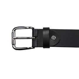 Ross & Cole Leather belt for men and women, genuine leather belt in black and brown, high-quality belt approx. 39 mm wide, size 90-135, black
