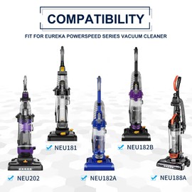 KEEPOW E0205 - Correas de repuesto para limpiador vertical sin bolsa Eureka PowerSpeed NEU182b NEU181 NEU180 NEU188a NEU182a NEU192 NEU186 NEU188 NEU190 Series, 2 unidades