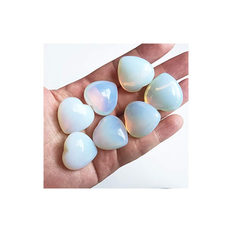 Manekieko Manekieko 3 Stck Opalit Tasche Palme Daumen Heilkristall Herz