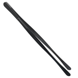 Kitchen Tweezer Pasta Tongs, 10-Inch Cooking Tweezers Food Tongs, Stainless Steel Culinary Tweezers Grilling Tongs (10-Inch Wide Ends)