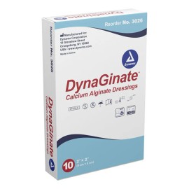 Dynaginate Alginato Calcio Parche 2x2 PuLG 10p Color Blanco