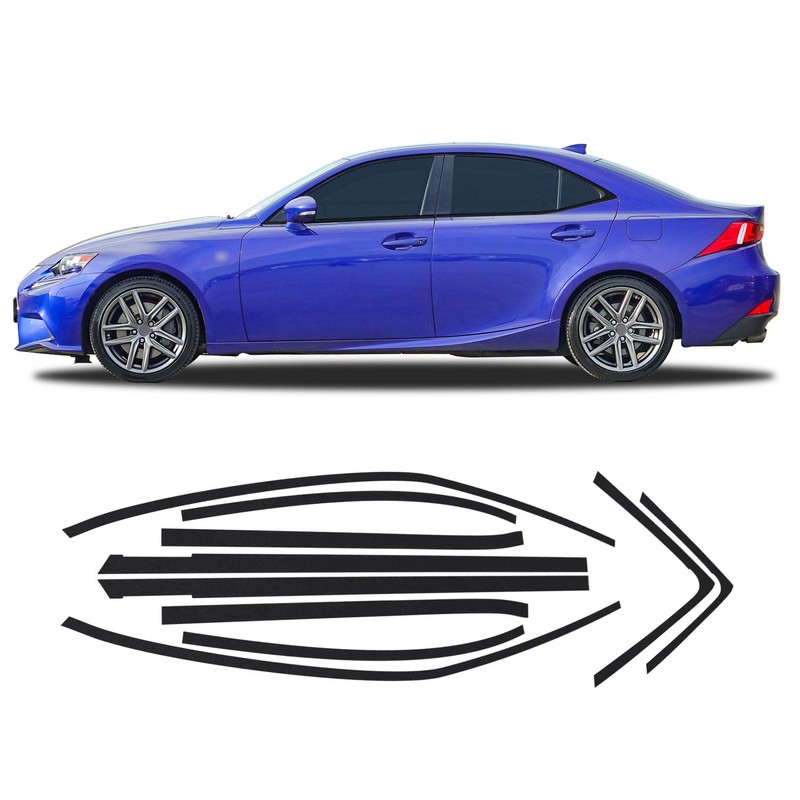 Window Trim Chrome Delete Blackout Precut Vinyl Wrap Overlay Kit