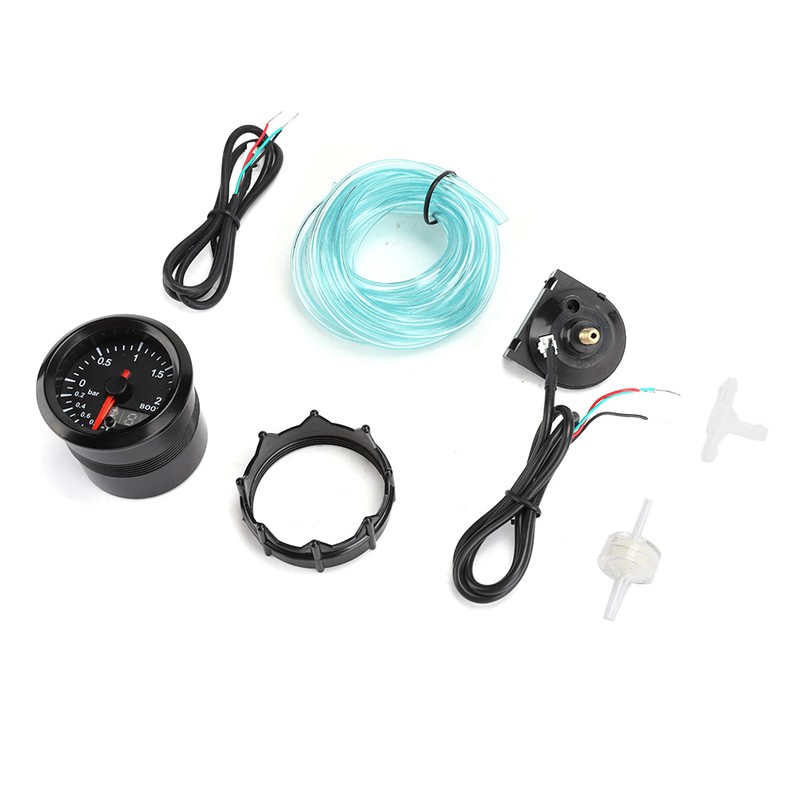 2in Car Turbo Pressure Boost Gauge Meter 2Bar 12V Colorful