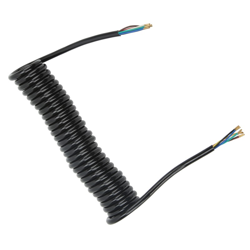 Trailer Extension Coiled Cable 12.8ft 20AWG 7 Core Polyurethane Copper