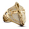 PikaLF Christian Jesus Cross Ring for Men, Crucifix Ring, Medieval