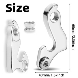 Aluminum Alloy Bike Rear Derailleur Hanger, Rear Gear Hange Rear Derailleur Hanger Transmission Tail Hook, Rear Gear Mech Derailleur Hanger Hook Dropout Frame for Most Bikes