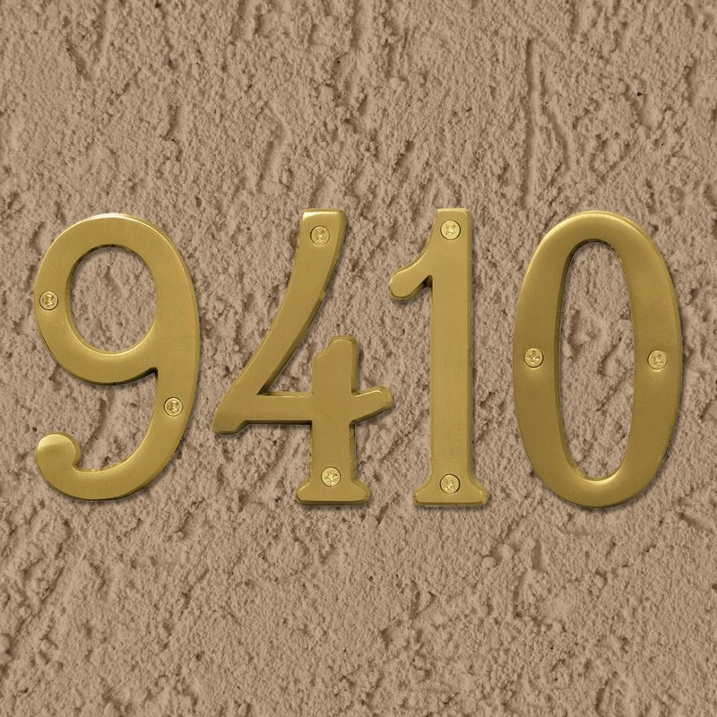 Hy-Ko 4" High Premium Metal House Number, Modern Raised Numbers
